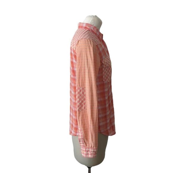 Scotch & Soda Maison Scotch Orange Plaid Shirt - Picture 3 of 7